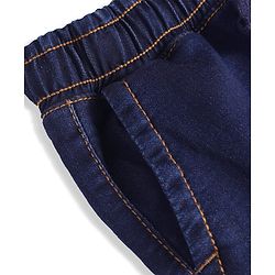 Pine Kids Denim Woven Full Length Washed Jeans - Navy Blue