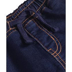 Pine Kids Denim Woven Full Length Washed Jeans - Navy Blue