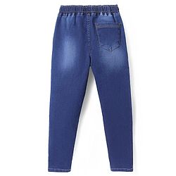 Pine Kids Denim Woven Full Length Washed Jeans - Navy Blue