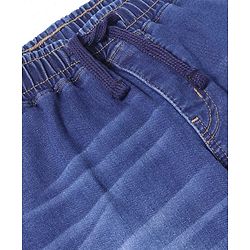 Pine Kids Denim Woven Full Length Washed Jeans - Navy Blue