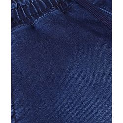 Pine Kids Denim Full Length Washed Jeans with Pockets -  Navy Blue