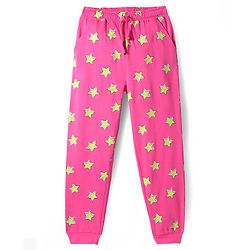 Pine Kids Disney Single Jersey Knit Full Sleeves Night Suit With Minnie Mouse Graphic -  Green & Pink