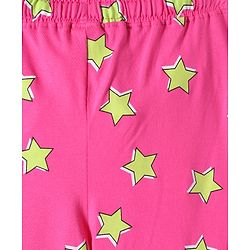 Pine Kids Disney Single Jersey Knit Full Sleeves Night Suit With Minnie Mouse Graphic -  Green & Pink