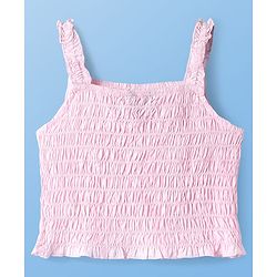 Pine Kids Cotton Woven Sleeveless Smocked Top & Shorts Set - Pink