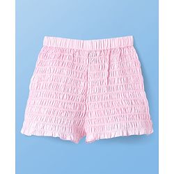 Pine Kids Cotton Woven Sleeveless Smocked Top & Shorts Set - Pink