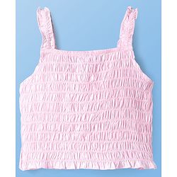 Pine Kids Cotton Woven Sleeveless Smocked Top & Shorts Set - Pink