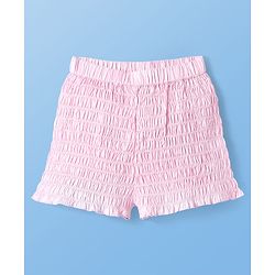 Pine Kids Cotton Woven Sleeveless Smocked Top & Shorts Set - Pink