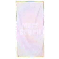 Pine Kids Terry Knit Towel with Star Print L 121 x B 60 cm - Yellow & Dark Pink