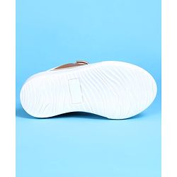 Pine Kids Casual Shoes with Velcro Closure - White & Beige