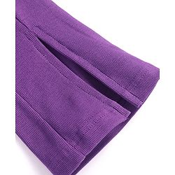 Pine Kids Cotton Lycra Knit Full Length Solid Leggings - Purple