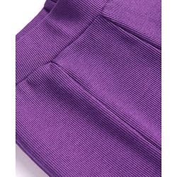 Pine Kids Cotton Lycra Knit Full Length Solid Leggings - Purple