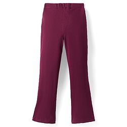 Pine Kids Cotton Lycra Knit Full Length Solid Leggings - Wine