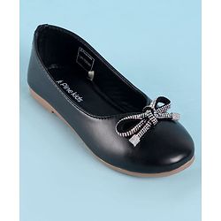 Pine Kids Ballerina With Bow Applique Slip on - Black