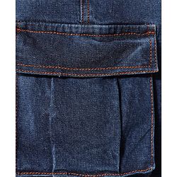 Pine Kids Denim Woven Full Length Washed Jeans with Pockets  - Navy Blue