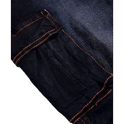 Pine Kids Full Length Washed Denim Jeans with Cargo Pocket - Black