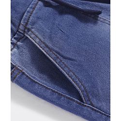 Pine Kids Woven Knee Length Solid Shorts - Navy Blue