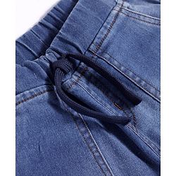 Pine Kids Woven Knee Length Solid Shorts - Navy Blue