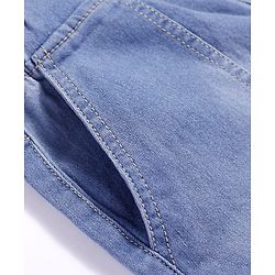 Pine Kids Woven Knee Length Solid Shorts - Navy Blue