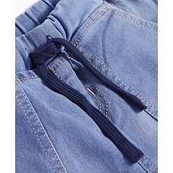 Pine Kids Woven Knee Length Solid Shorts - Navy Blue