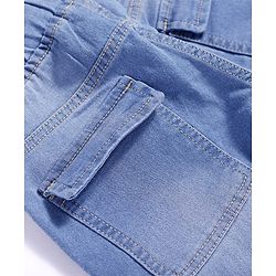 Pine Kids Woven Knee Length Solid Shorts - Navy Blue