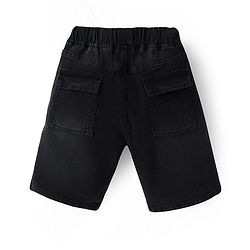 Pine Kids Woven Knee Length Solid Shorts - Navy Blue