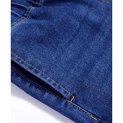Pine Kids Woven Knee Length Solid Colour Shorts - Navy Blue