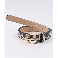 Pine Kids Belt with Leopard Print - Khaki