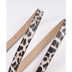 Pine Kids Belt with Leopard Print - Khaki