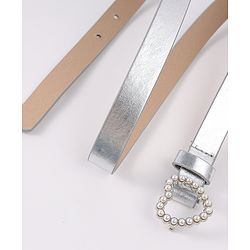 Pine Kids Belt with Heart Applique - Silver