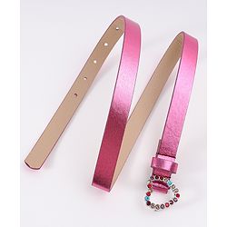 Pine Kids Belt with Heart Applique - Pink