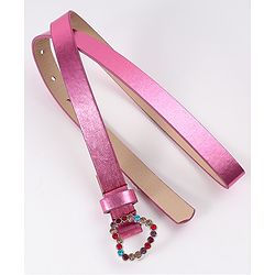 Pine Kids Belt with Heart Applique - Pink
