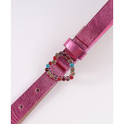 Pine Kids Belt with Heart Applique - Pink