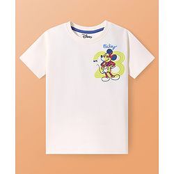 Pine Kids Disney Single Jersey Knit Half Sleeves T-Shirt with Mickey Mouse & Friends Graphics Pack of 3 - Light Green Blue & White