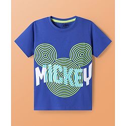 Pine Kids Disney Single Jersey Knit Half Sleeves T-Shirt with Mickey Mouse & Friends Graphics Pack of 3 - Light Green Blue & White