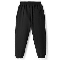 Pine Kids Knit Full Length Lounge Pant With Text Patch - Black