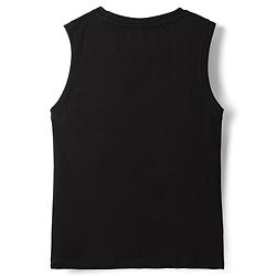 Pine Kids Cotton Knit Sleeveless Tank T-Shirt with Tiger Print - Black