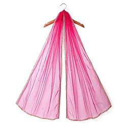 Pine Kids Woven  Singlet Sleeves Mirror & Floral Embroidered Choli Lehenga Set with Dupatta - Mustard