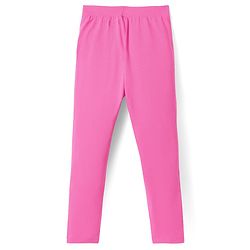 Pine Kids Cotton Lycra Knit Full Length Solid & Floral Printed Leggings Pack of 2 - Navy Blue & Dark Pink