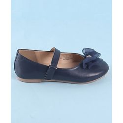 Pine Kids Velcro Closure Ballerina With Bow Applique - Blue