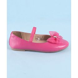 Pine Kids Slip On Ballerina with Bow Applique - Pink