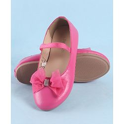 Pine Kids Slip On Ballerina with Bow Applique - Pink