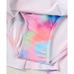 Pine Kids Full Sleeves Frock Style Swimsuit Tie  & Dye Print - Multicolor