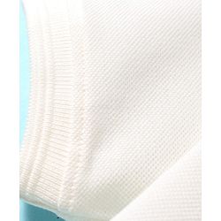 Pine Kids Cotton Knit Half Sleeves Solid Color Polo T-Shirt - White
