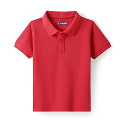 Pine Kids Cotton Knit Half Sleeves Solid Color Polo T-Shirt - White