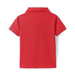 Pine Kids Cotton Knit Half Sleeves Solid Color Polo T-Shirt - White