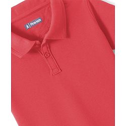 Pine Kids Cotton Knit Half Sleeves Solid Color Polo T-Shirt - White