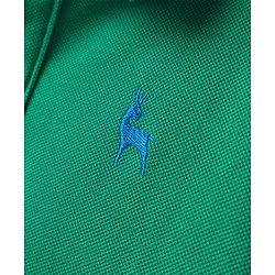 Pine Kids Cotton Knit Half Sleeves Polo T-Shirt with Number Embroidery - Light Pink