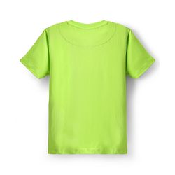 Pine Kids Single Jersey Knit Half Sleeves Shorts Night Suit with Super Racer Text Print - Limegreen