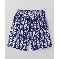 Pine Kids Single Jersey Knit Half Sleeves Shorts Night Suit With Surfing Print - Navy Blue