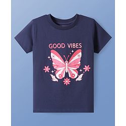 Pine Kids Cotton Knit Half Sleeves T-Shirts with Text Print Pack of 5 - Multicolor